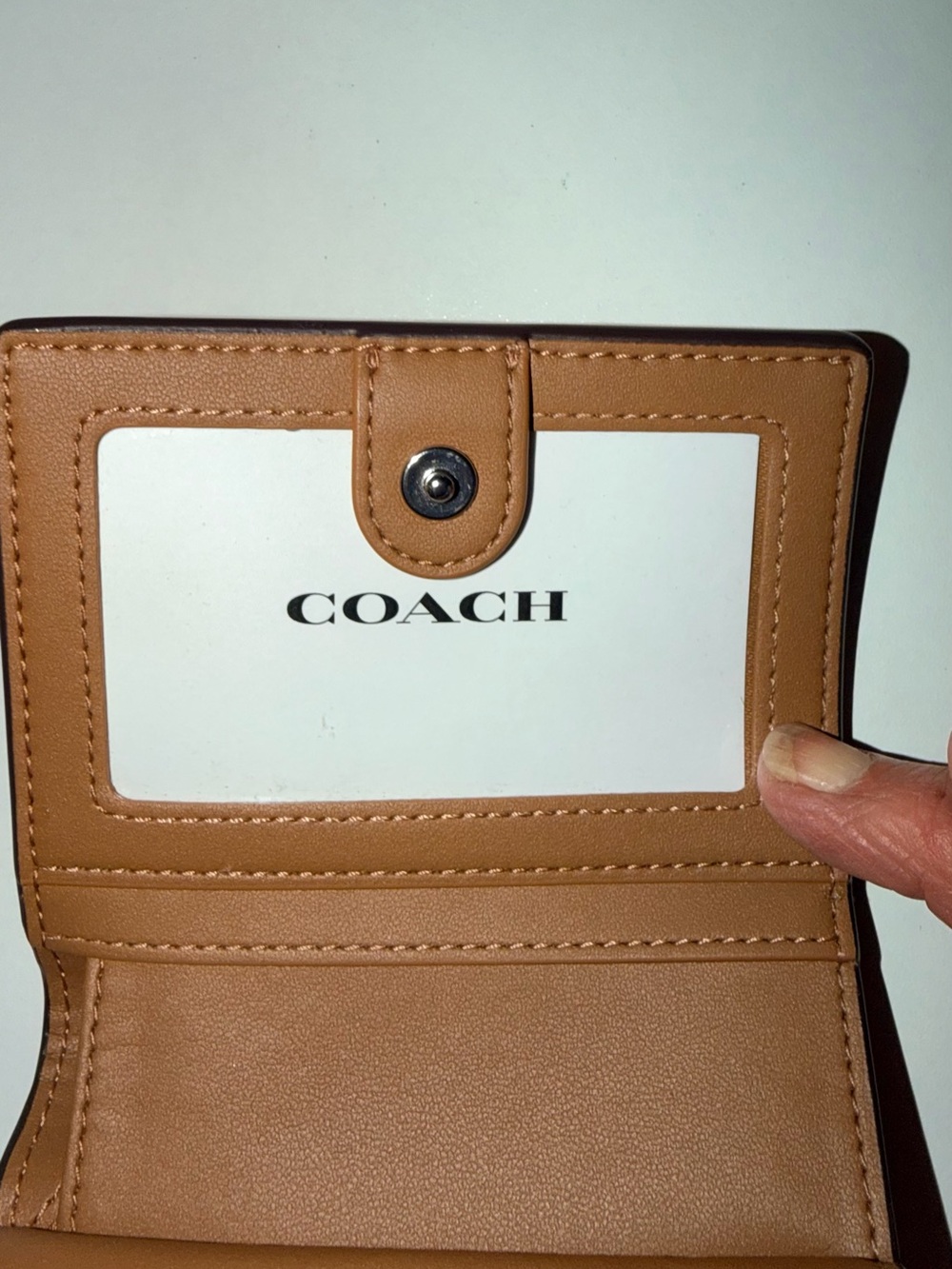 Coach Mandarin Orange Pebbled Leather Zip-Around Wallet - Picture 2 of 8